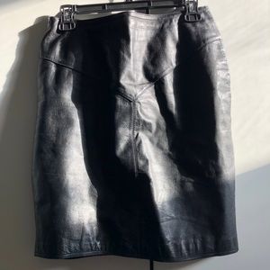 Vintage Black leather miniskirt